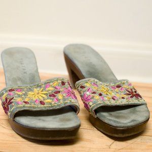 Jigsaw velour sandals 37